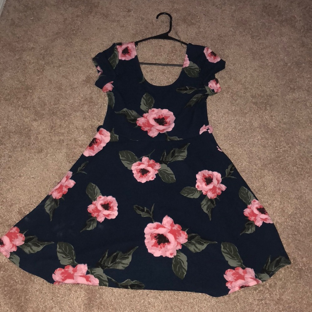 Iris - Blue floral print dress